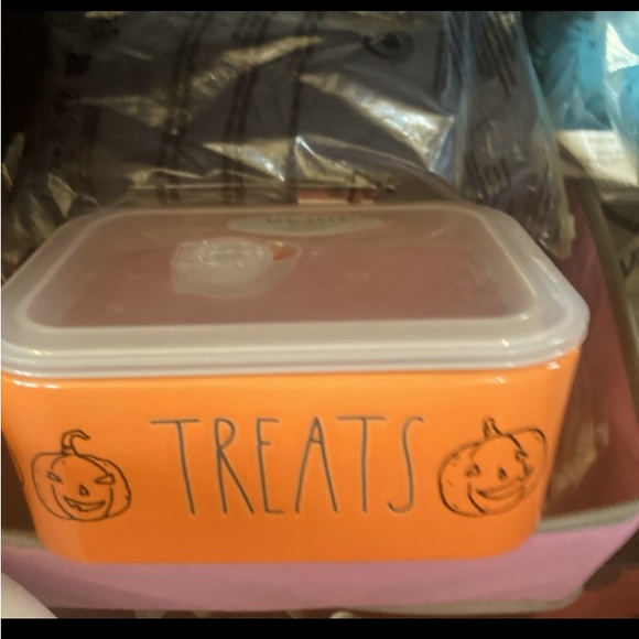 Rae Dunn Other - Rae Dunn storage container TREATS with Pumpkins NWOT